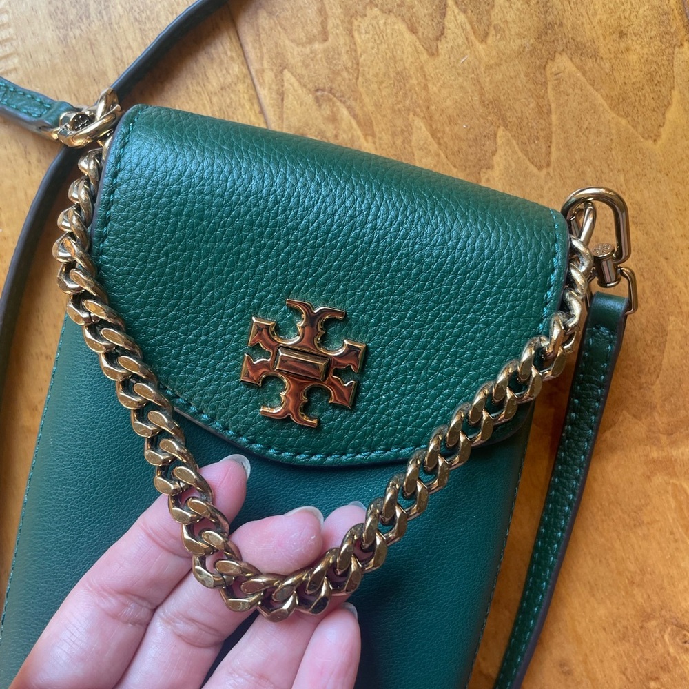Tory Burch Kira phone crossbody shoulder bag mini wallet on chain leather - Picture 10 of 14